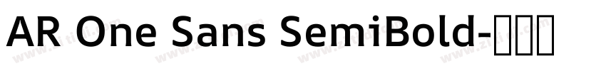 AR One Sans SemiBold字体转换